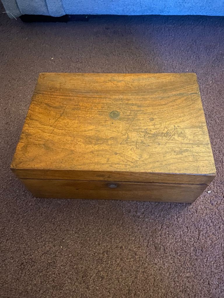 Vintage retro writing box with ink pad 