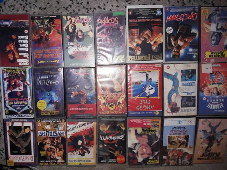 Job Lot of Classic Martial Arts VHS Tapes – Good Condition