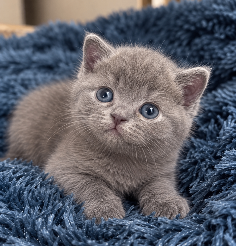 2 Grey British Shorthair Kittens for Sale – 2 Blue/Grey & 1 Cream British Shorthair
