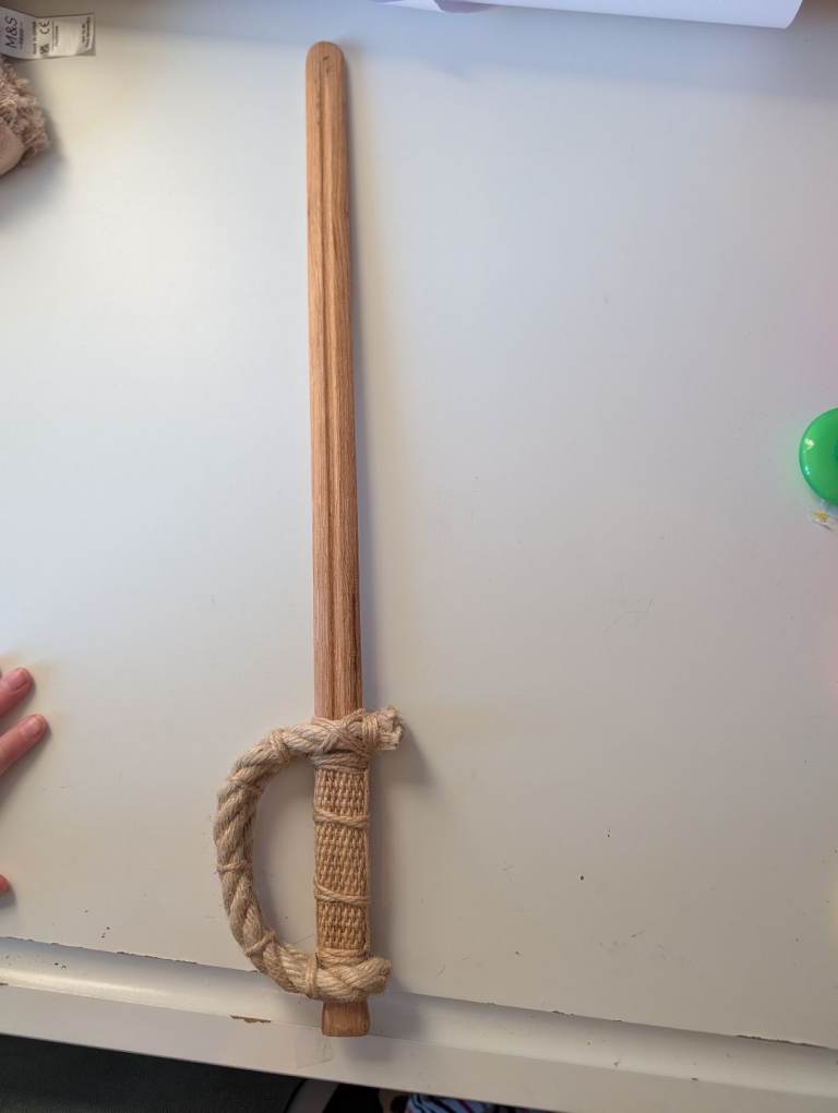Wooden play sword 