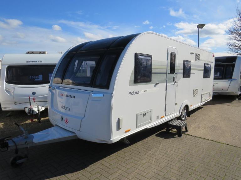 Adria Adora 612 DT Rhine 6 Berth Fixed Bed Kampa Ace Air 500 Awning with Annexes