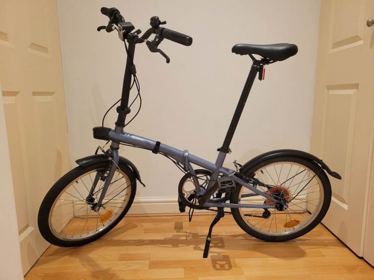 BTWIN Folding Bike – Grey, Perfect Condition