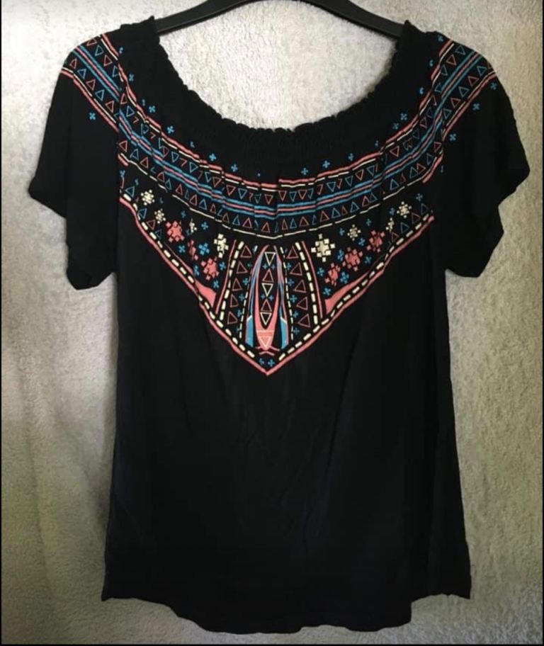 Black size 12 top. VGC. Worn a couple of times. £3 Torquay