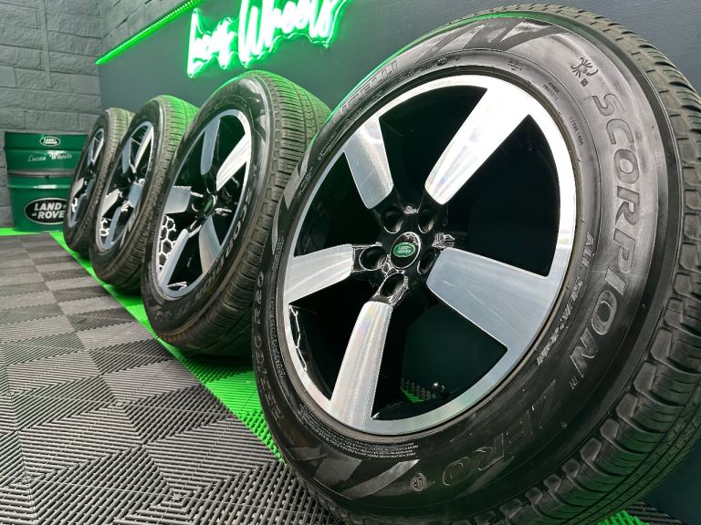 image for Defender 90 / 110 L663 20” style 5098 Black & Diamond cut Alloy Wheels & 5mm+ Pirelli Scorpion Zero!