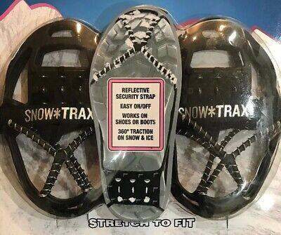 NEW WOMEN'S SNOW-TRAX 2 PAIR ICE TRACTION STRETCH FIT FOR SHOES BOOTS