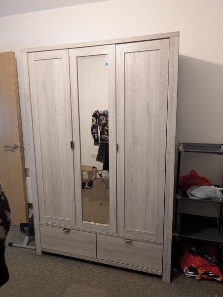 M&s 3 door mirrored wardrobe