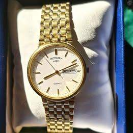 Gold plated Rotary Quartz watch