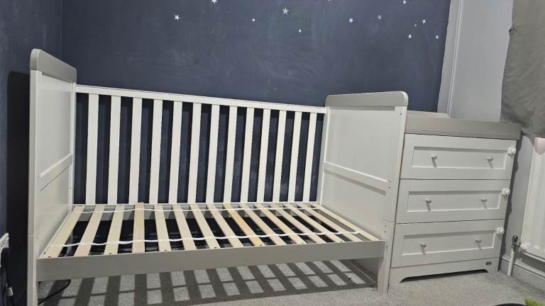 Tutti Bambini Rio 2 Piece Nursery Set - White/Dove Grey