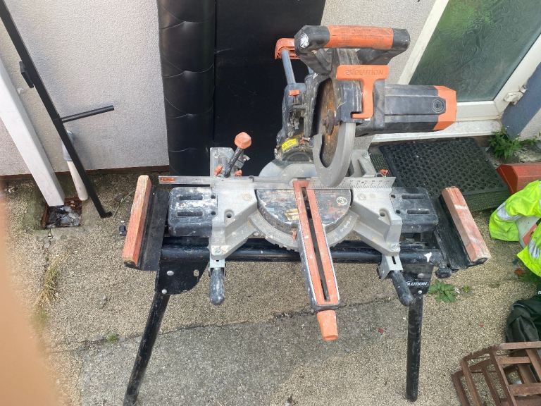 Evolution Rage 3-S Miter Saw with Stand – Good Condition