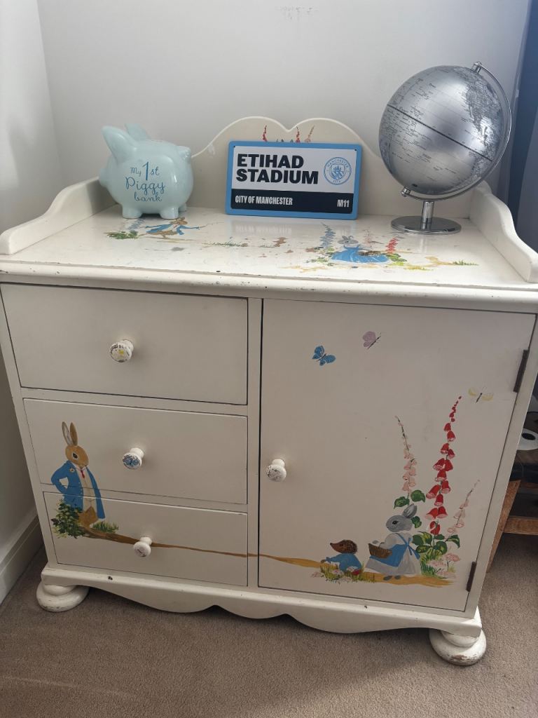 Hand painted Peter Rabbit Cupboard 