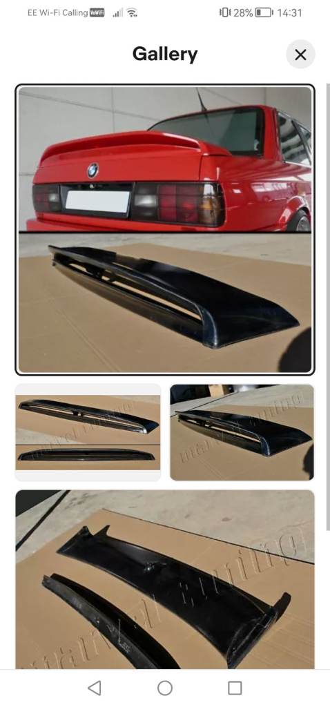 Bmw e30 new mtec boot spoiler