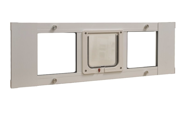 Pet Products Aluminum Sash Window Pet Door, Adjustable to Fit Window Widths from 33" to 38",