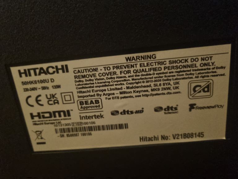 Smart Tv 50 inch 4k Hitachi 