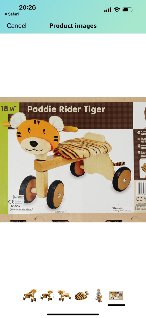 Ride on tiger 