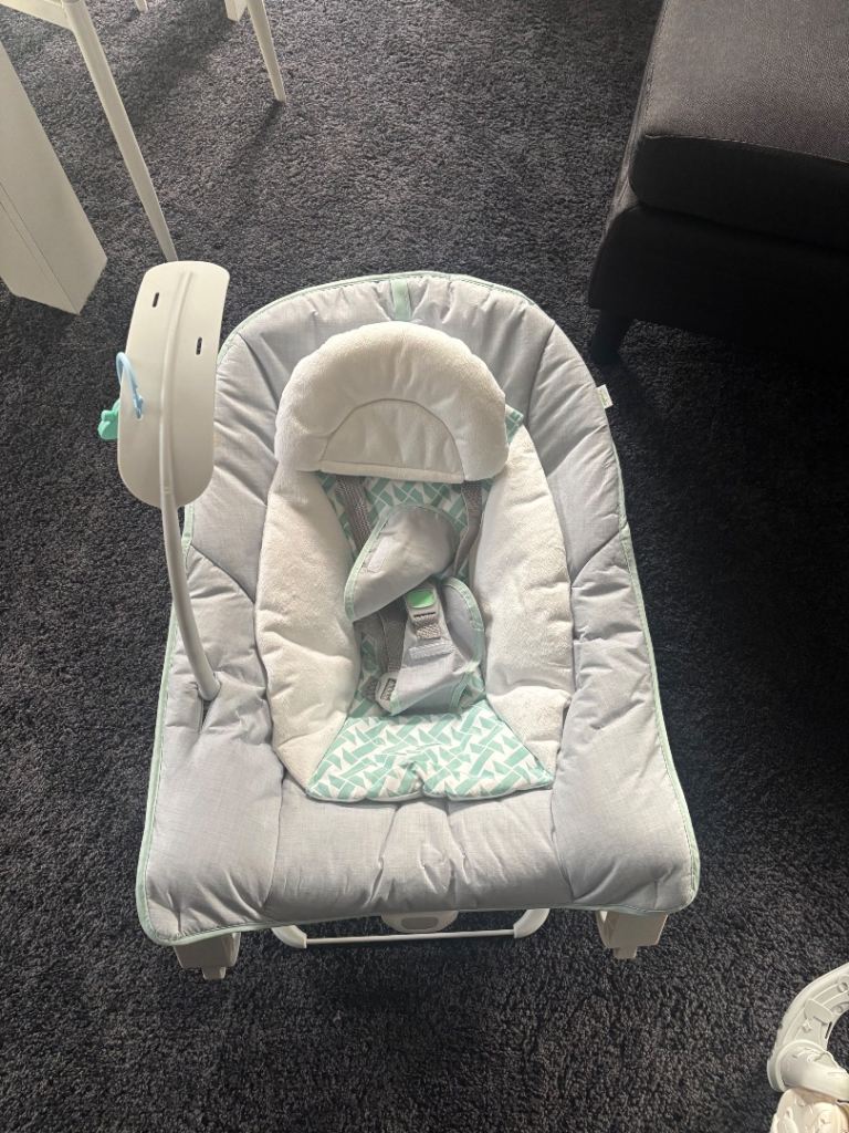 Ingenuity Baby Bouncer with Removable Head Support – Good Condition