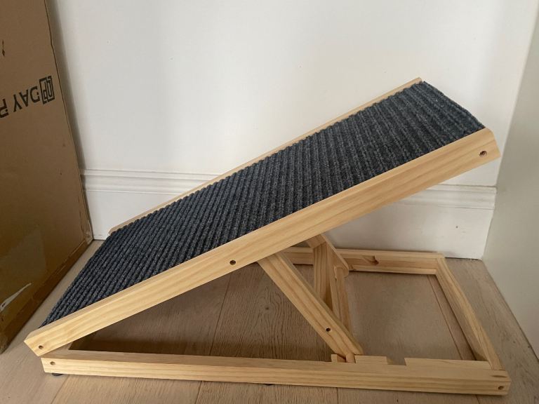 NEW Pet Ramp for Dogs Cats Rabbit, 2 Height Adjustable - 30cm/40cm, Folding Wooden Pet Ramp
