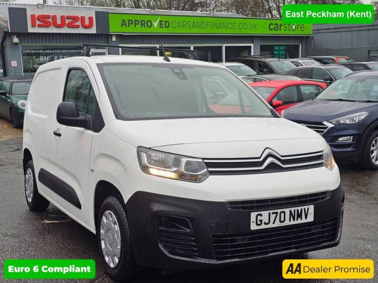 2020 Citroen Berlingo White 1.5 BlueHDi Euro 6 panel van, 83,121 miles, ULEZ compliant, 5-Speed m...