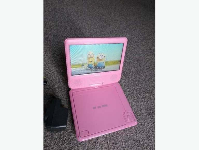 7" Bush portable DVD T-702Pink Inbuilt rechargeable battery