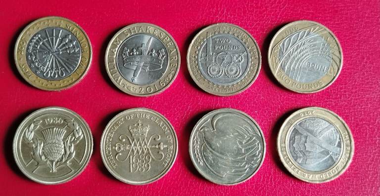 Collectable £2 Coins Bundle x 8 - Kemnay