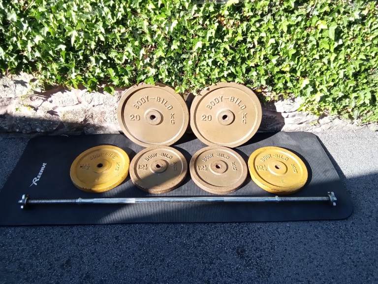 image for 90KG Steel 1 Inch Weight Plates and 5ft Bar Bell