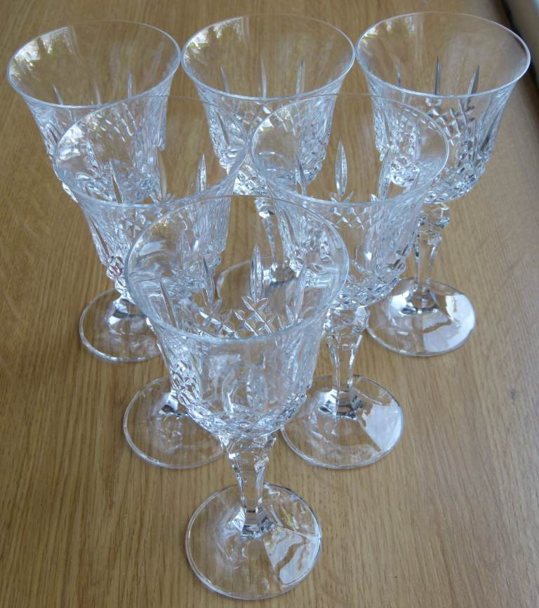 VINTAGE Bohemia Crystal-Crystalex Marquis Red Wine Set of 6