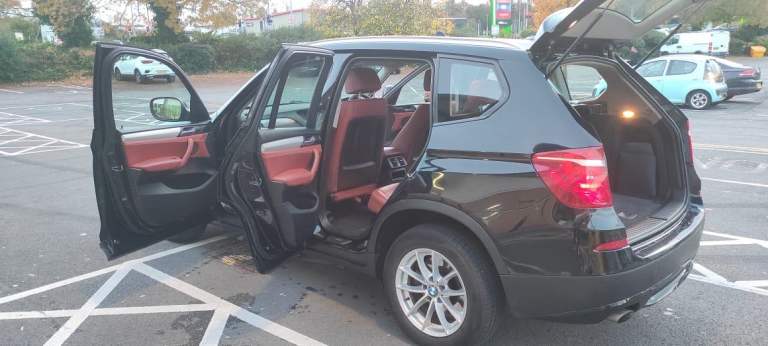 2011 BMW X3 xDrive20d SE - Low Mileage - Black/Deep Red - Cardiff