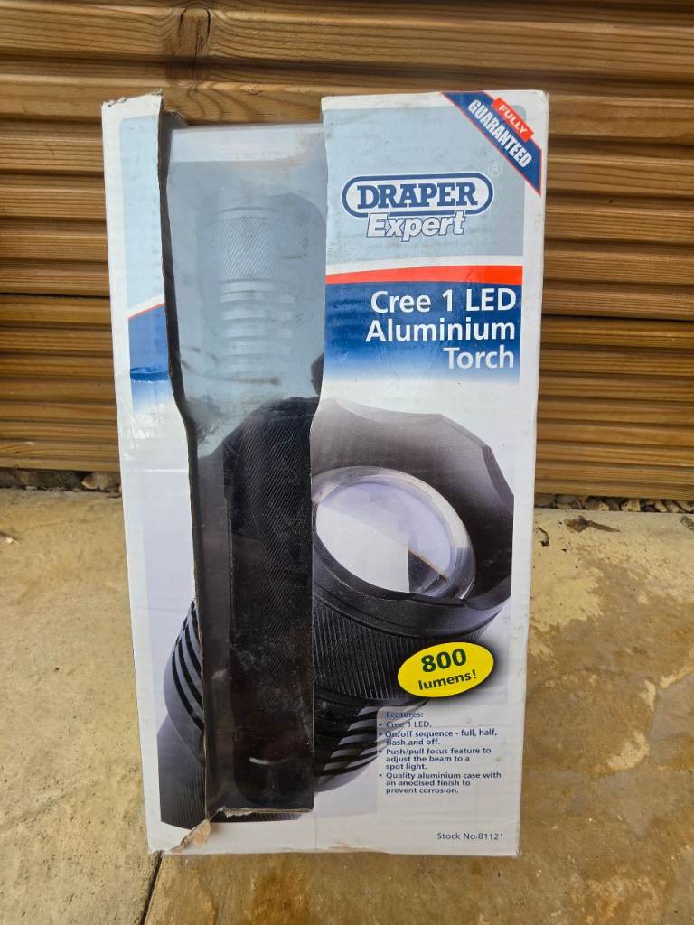 Draper Expert Cree 1 LED Aluminum Torch - 800 Lumens