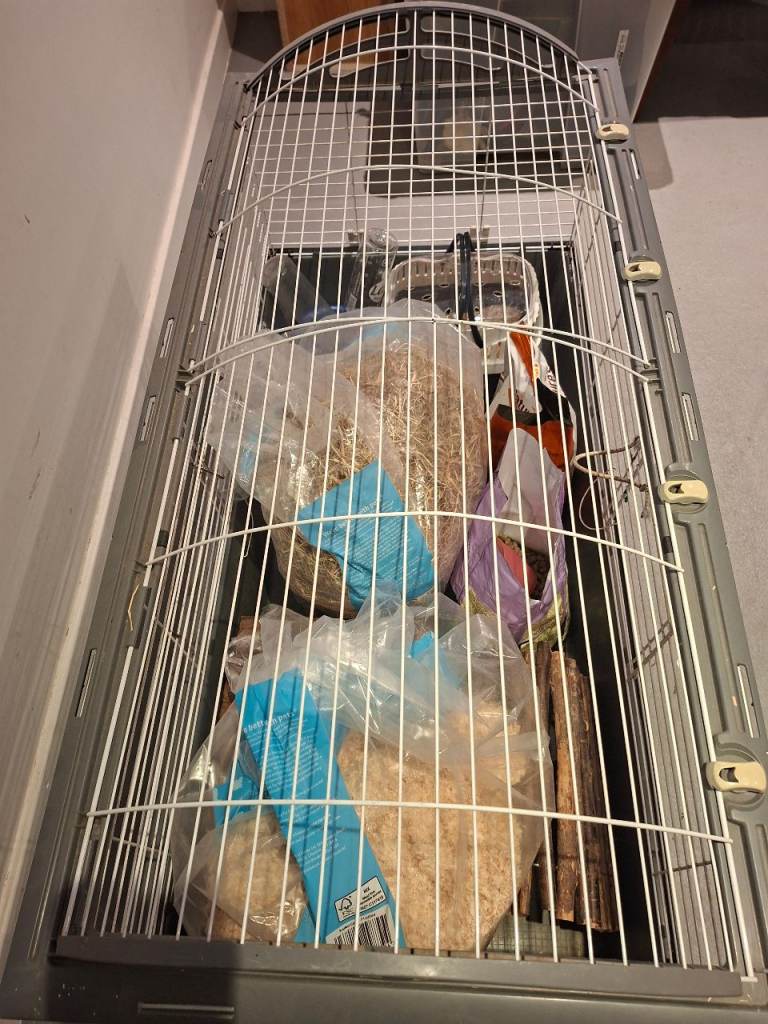 Guinea pig cage and accessories 