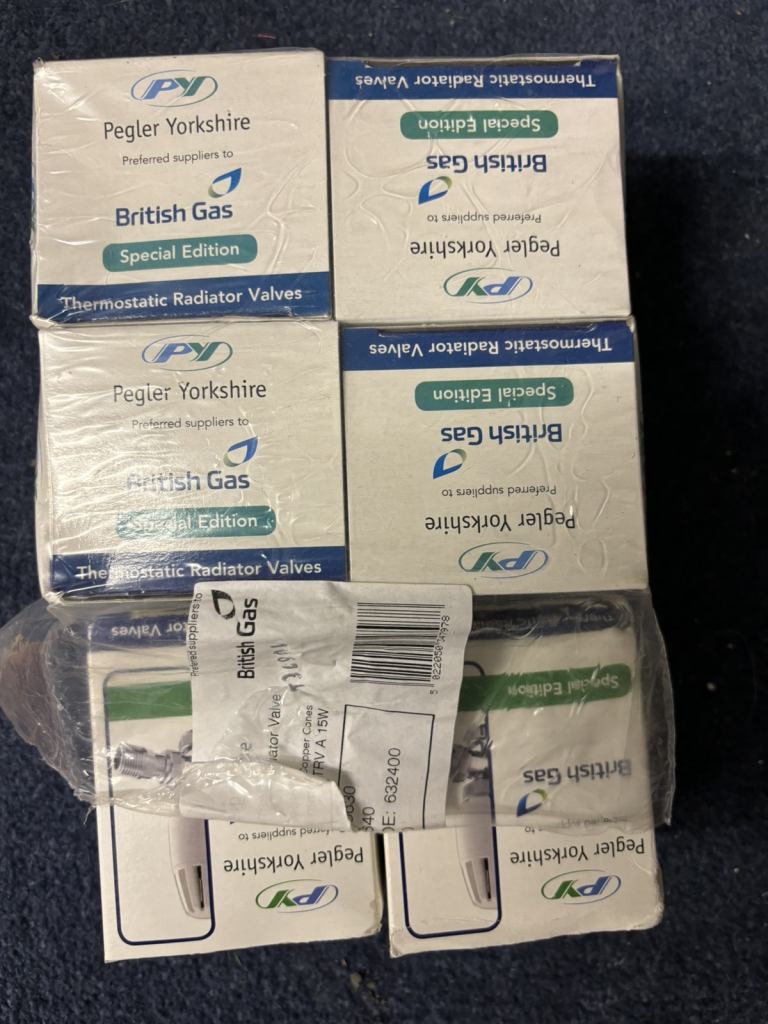 6 x Pegler Yorkshire TRVs - boxed