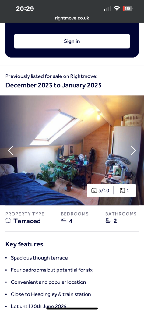 Student house to let