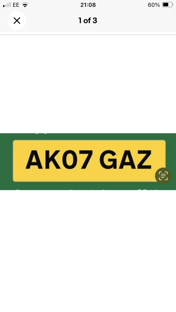 Private number plate GAZ