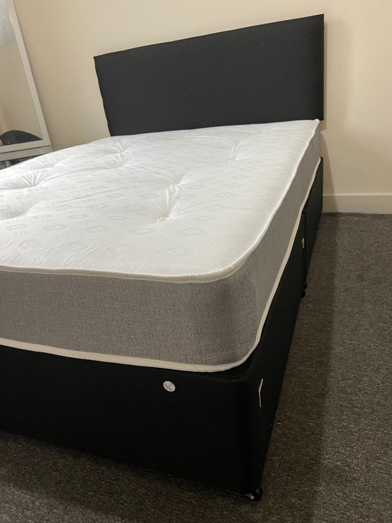 Brand new single - double - king size divan bed with mattress with drawers headboard 