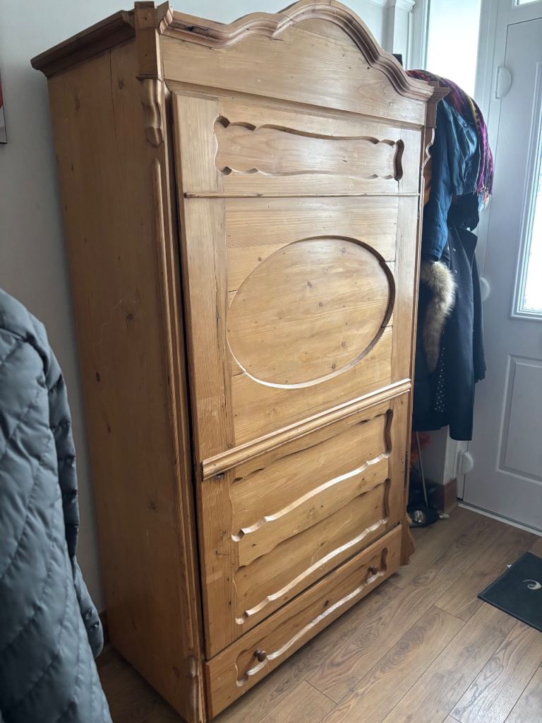 Antique Pine Wardrobe