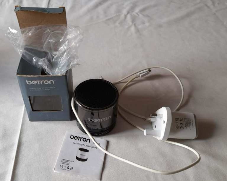Betron KBS08 Portable Bluetooth Travel Speaker, optional charger connection