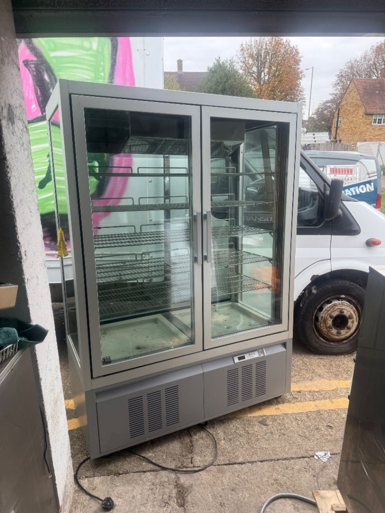 Commercial double door cake display fridge cafe shop restaurant takeaway cake desert fridge 
