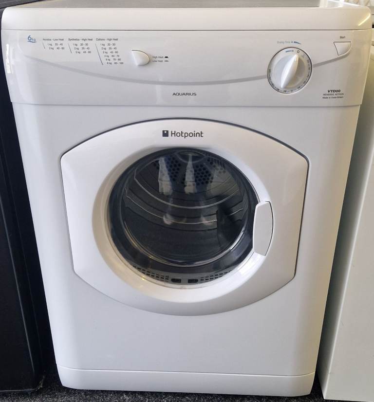 Hotpoint Aquarius 6kg Vented Reverse Action Tumble Dryer + 3 Month Guarantee