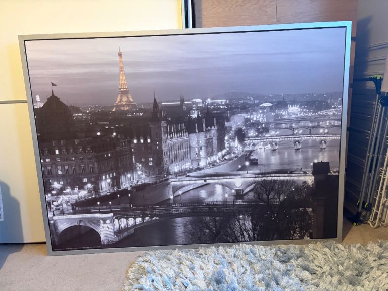 Silver Paris framed picture 