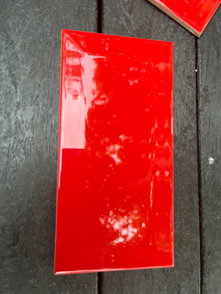 Red ceramic tiles bevelled edges full boxes 