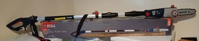 Spear and Jackson 750w, 20cm electric pole saw, S7520EPS. Never used