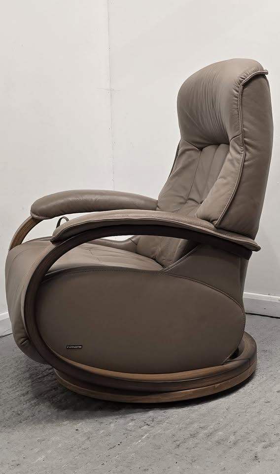 Himolla Rhine Swivel Recliner Leather Chair with Integral Footrest 2103252