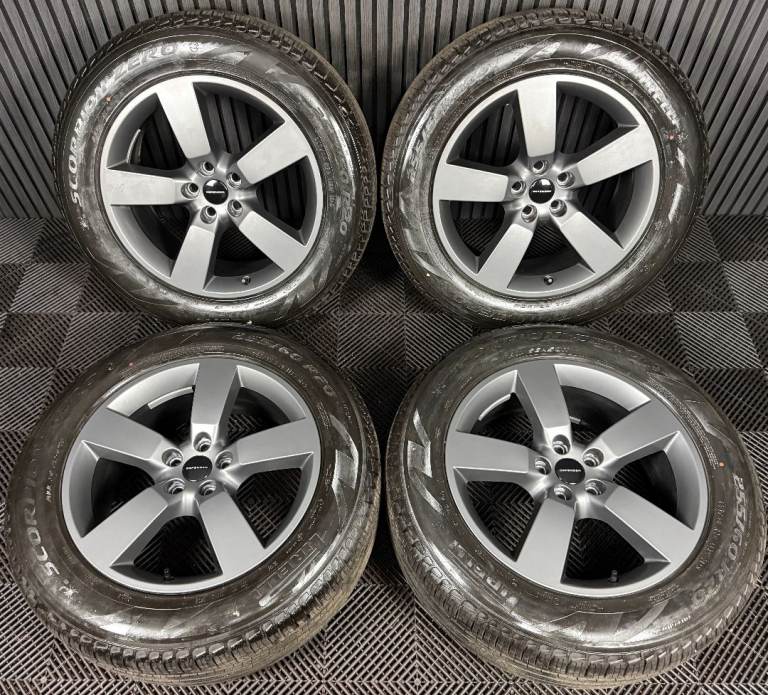 20'' GENUINE LAND ROVER DEFENDER 5 SPOKE GREY 5098 ALLOY WHEELS TYRES ALLOYS