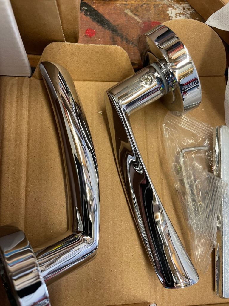 New Polished Chrome Door Handles 10 pairs -  