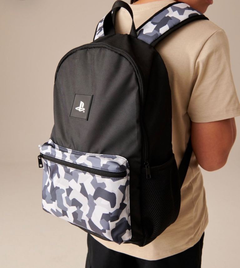 Next PlayStation Backpack – Black & Camo, Brand New