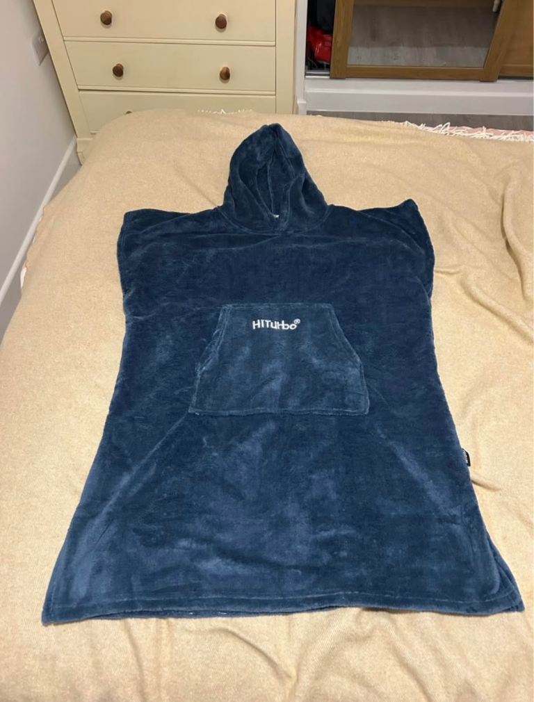 Kids fluffy robe (blue)