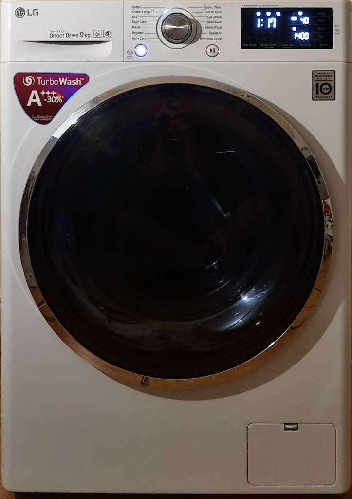9kg LG direct inverter motor technology washing machine 