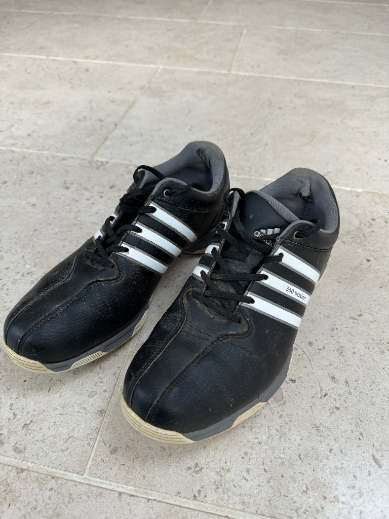 Adidas 360 TRAXION Waterproof Golf Shoes Black - UK size 7