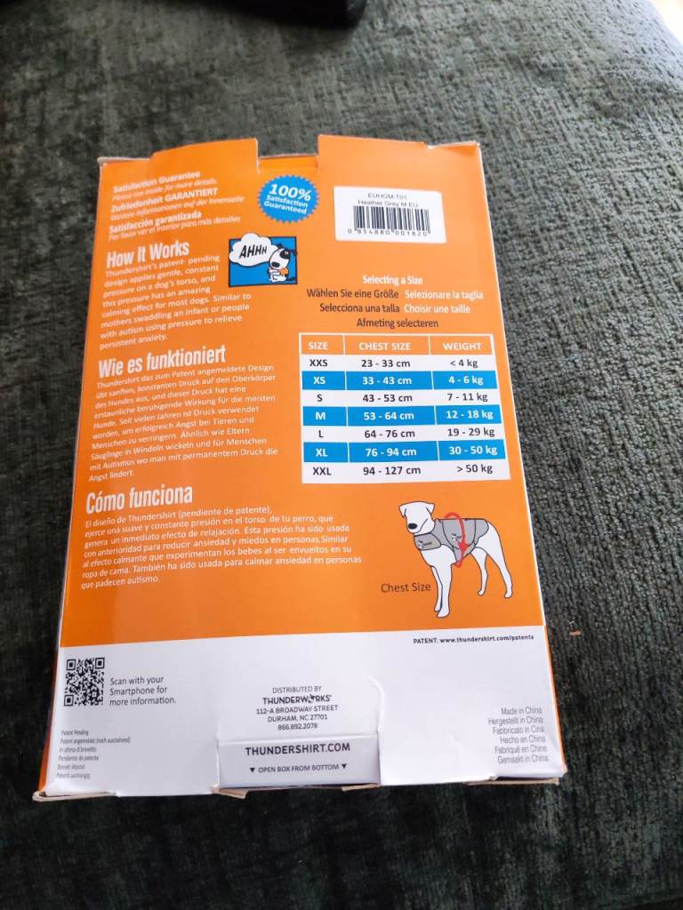 ThunderShirt dog anxiety coat 