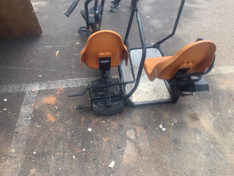Orange Berg Two Seater Passenger Pedal Go Kart