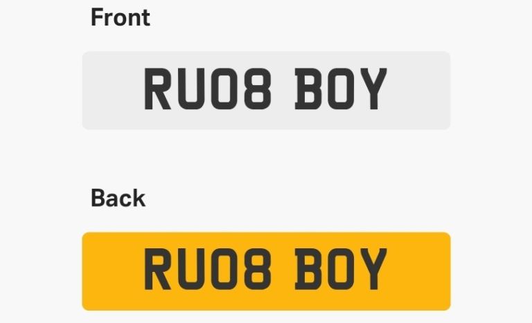 Private car Registration. RUDE BOY