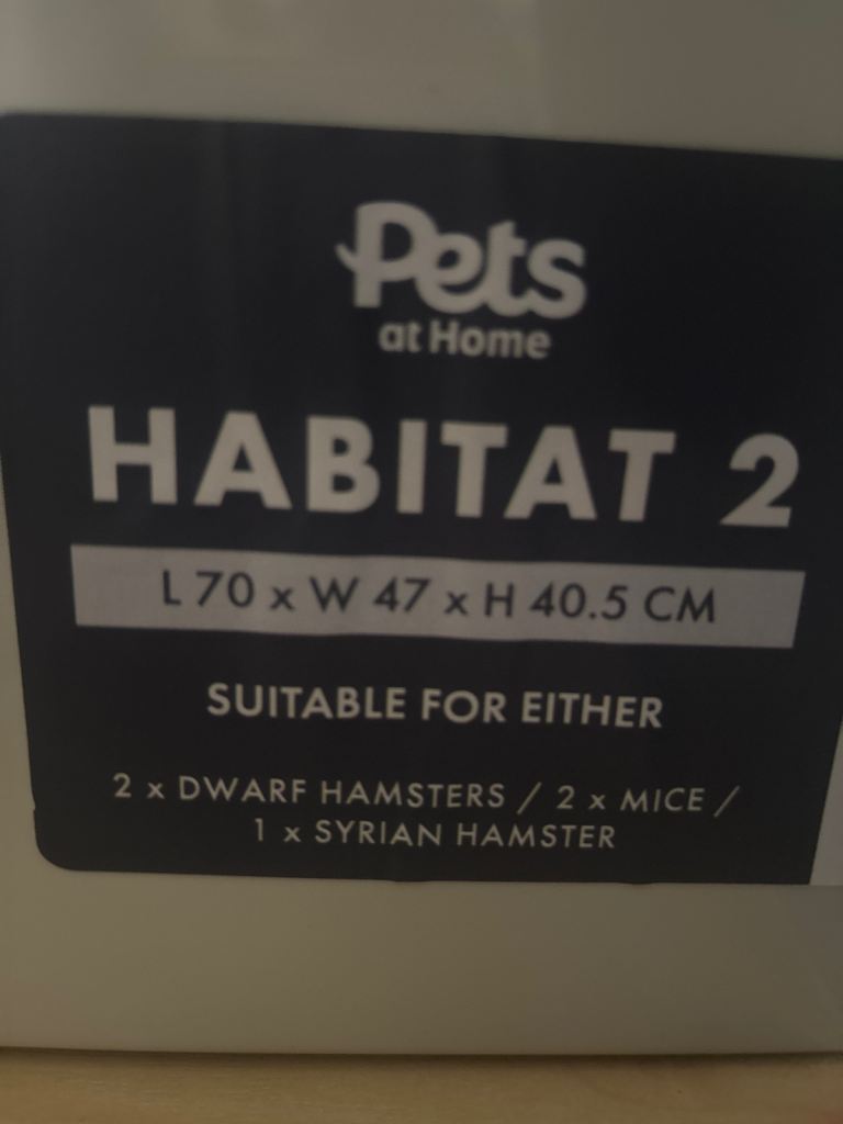 Hamster cage for Syrian hamsters 